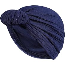 Silver Wire Cow Horn Headband Hat Knotted Headscarf Hat for Ladies