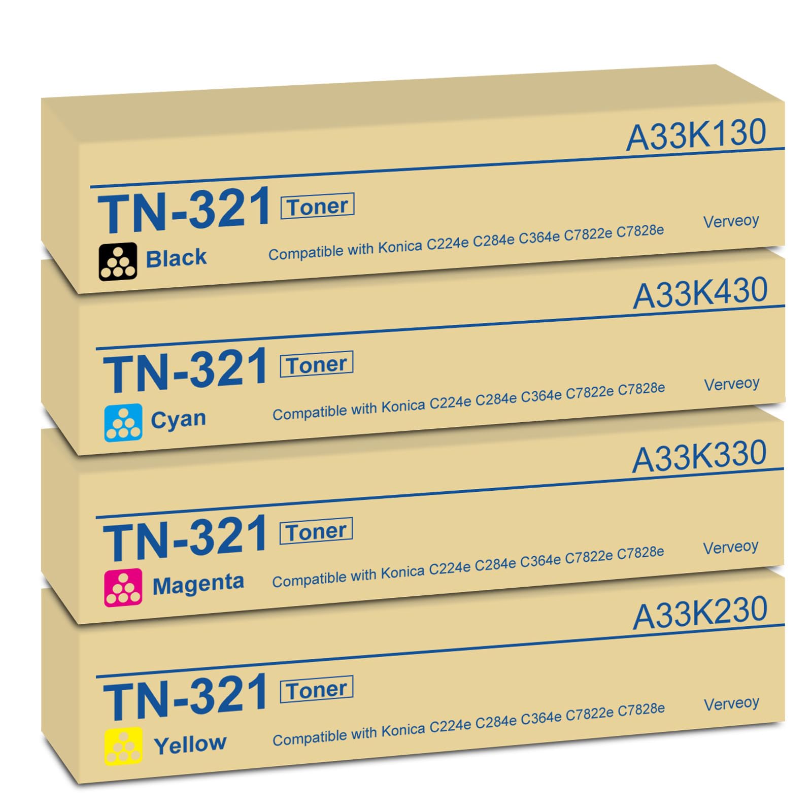 コニカミノルタ　トナー　321 Amazon.com: TN-321 TN321 Toner Cartridge Set A33K130 A33K430