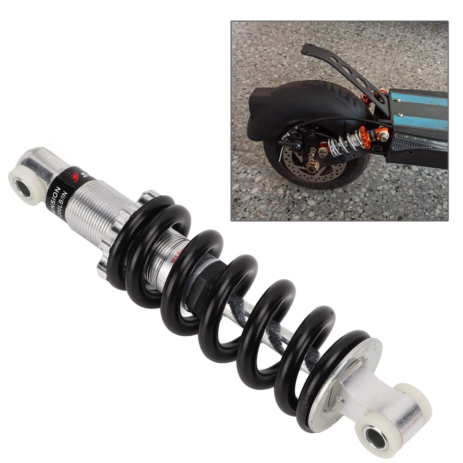Tissting Fiets schokdemper achter 90 mm 500 lb 8 mm gat universele mountainbike veerdemper aluminiumlegering demper voor MTB, elektrische fietsen, motorfietsen, ATV Tissting Fiets schokdemper achter 90 mm 500 lb 8 mm gat universele mountainbike veerdemper aluminiumlegering demper voor MTB, elektrische fietsen, motorfietsen, ATV