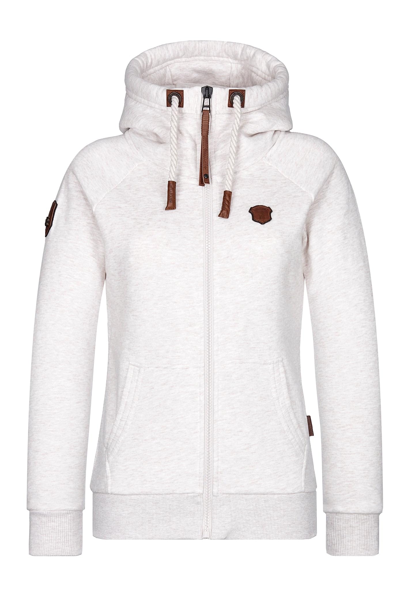 Naketano Women's Oma Melange Sweater Hooded Zip Brazzo Zip Hoodie