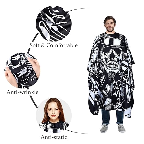 Miniatura 3 de Capa de barbero impermeable para hombre, Capa de peluquero para adultos, Grande
