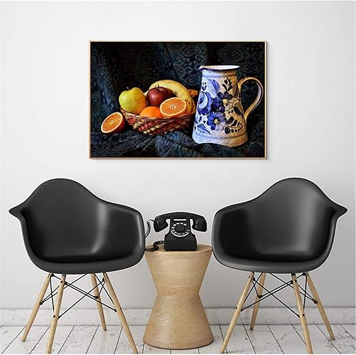 Miniatura 1 de Impresión en lienzo, Cuadros de alimentos, frutas, verduras, cesta, fresa, cartel, sala de estar, arte de pared, lienzo, decoración, imágenes,