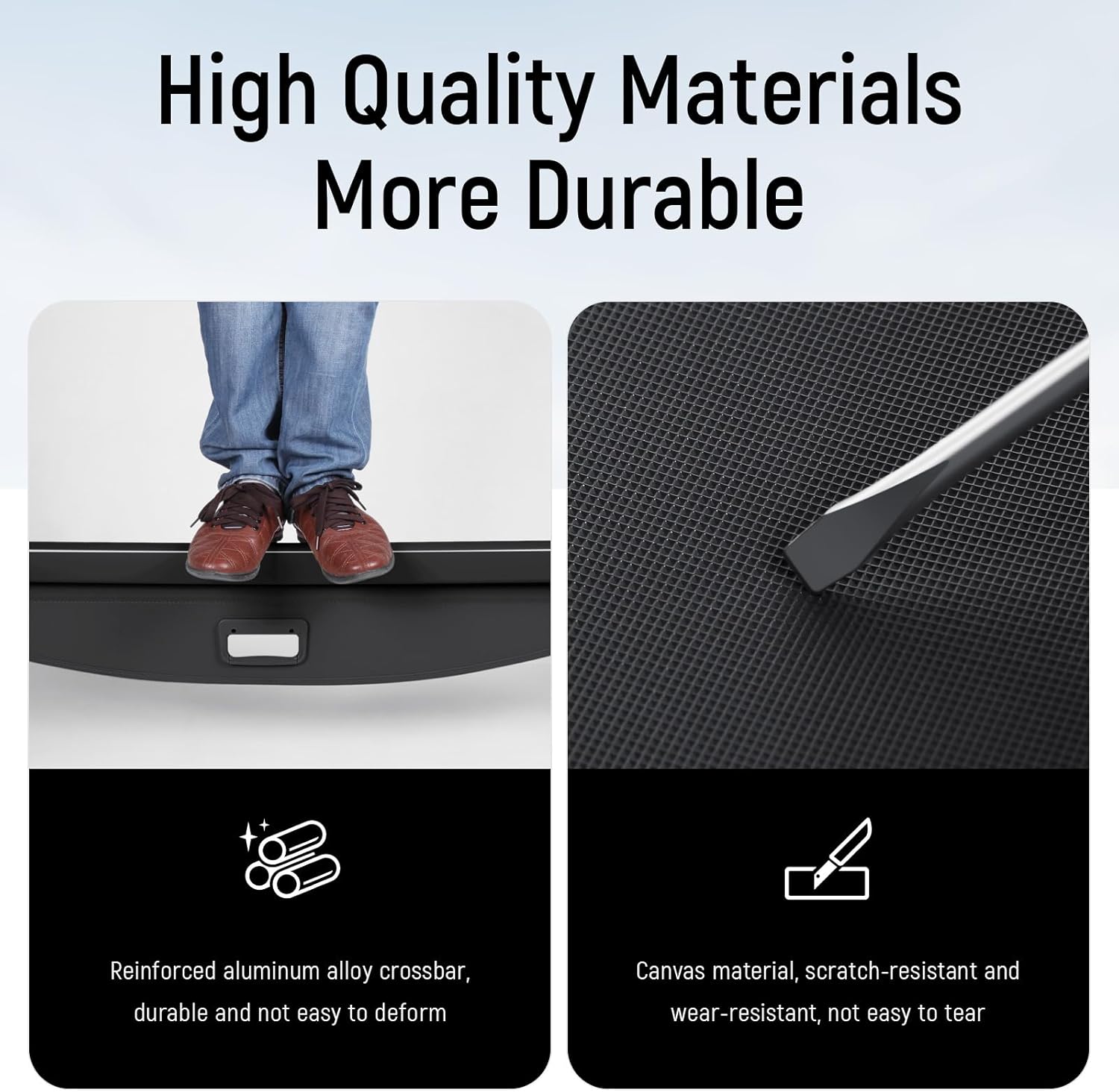 Cargo Cover Compatible with Honda CRV 2026 2025 2024 2023 Hybrid (Include HEV) Accessories Canvas Texture Retractable Trunk Cover Security Shield Luggage Privacy (Canvas)