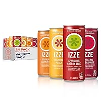 Vista 22 de IZZE - Mezcla de bebida de jugo con agua con gas, granada, sin azúcar añadido, 8.4 onzas líquidas, 24 latas