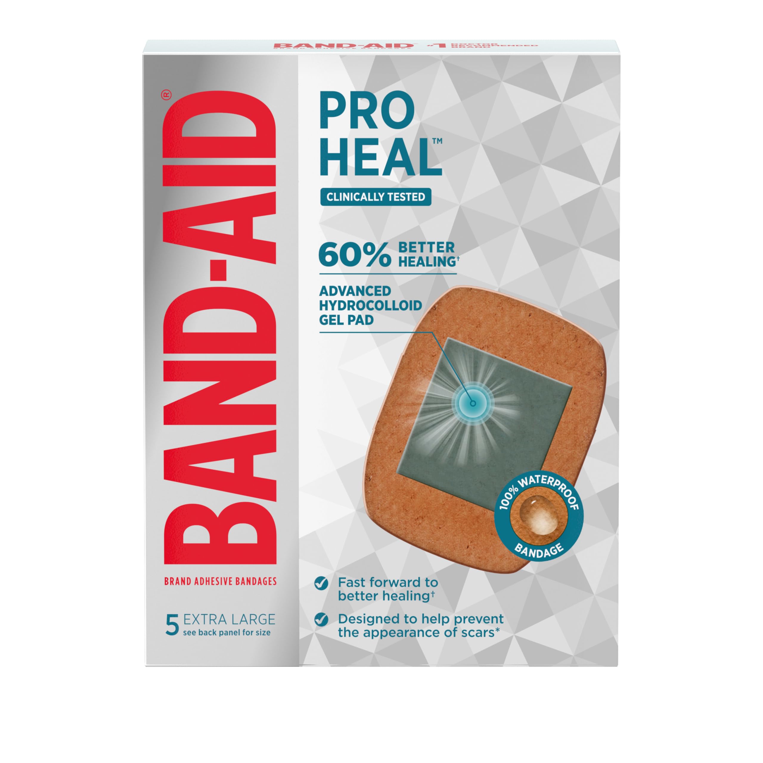 BAND-AID Brand Pro Heal Adhesive Bandages, Extra Large, 5 Count — Amazon image 7