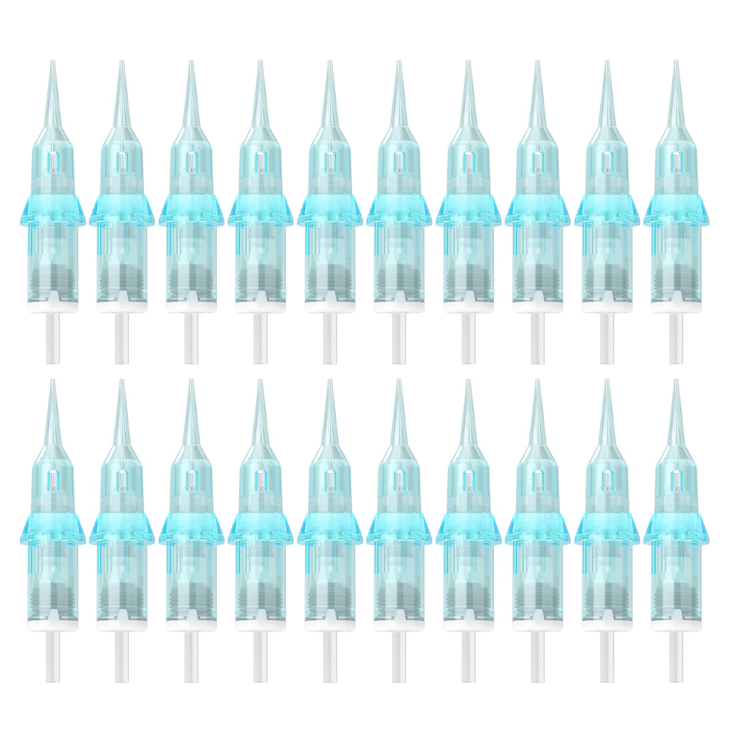 TATELFTattoo Needles 1RL Tattoo Cartridge Needles 0.25mm 20PCS Round Liner Needle Cartridges for Tattooing Permanent Makeup Hair Scalp Eyebrow Lip with Membrane (0801R-0.25MM)