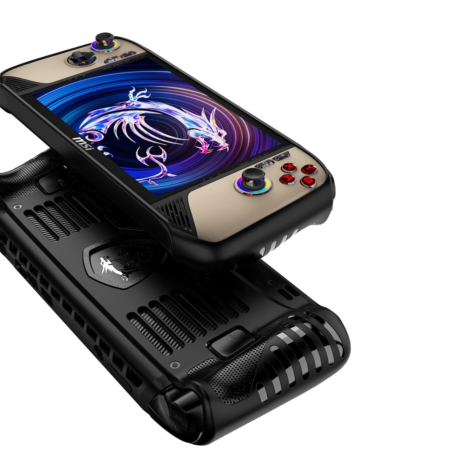 Funda para MSI Claw 8 AI+(2025), funda protectora de TPU para consola MSI portátil Claw 8 AI+ A2VM 2025, funda trasera suave con soporte para MSI Claw 8 AI+ 2025 (negro)