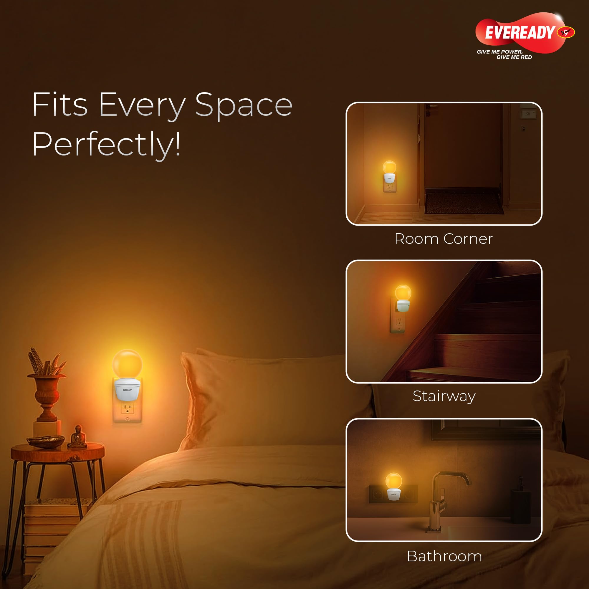 Eveready 0.5W Plug Deco Gu5_3 LED Bulb, 2-Pin Plug & Play, Orange, Long Life Upto 30000 Hours, No Mercury, No UV Radiation 3