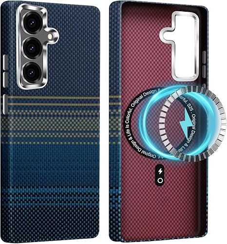 Layeri Coque Magnétique Samsung Galaxy S25 Case Fabriqué en Fibre Aramide de Pre