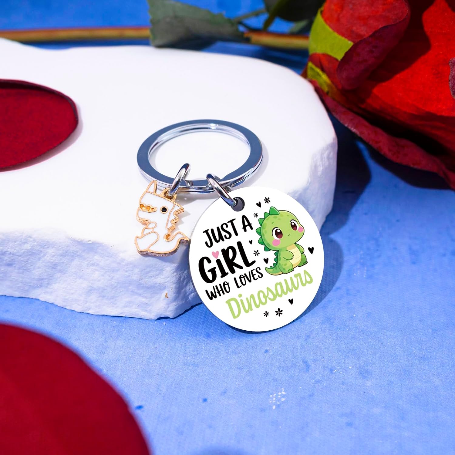 Cute Dinosaur Keychain Dinosaur Gift For Teen Girls Bestie Gifts For Women | Best Dinosaurs Gifts For Women Dinosaurs Lovers Accessories Daughter Best Friend Birthday Christmas Gift