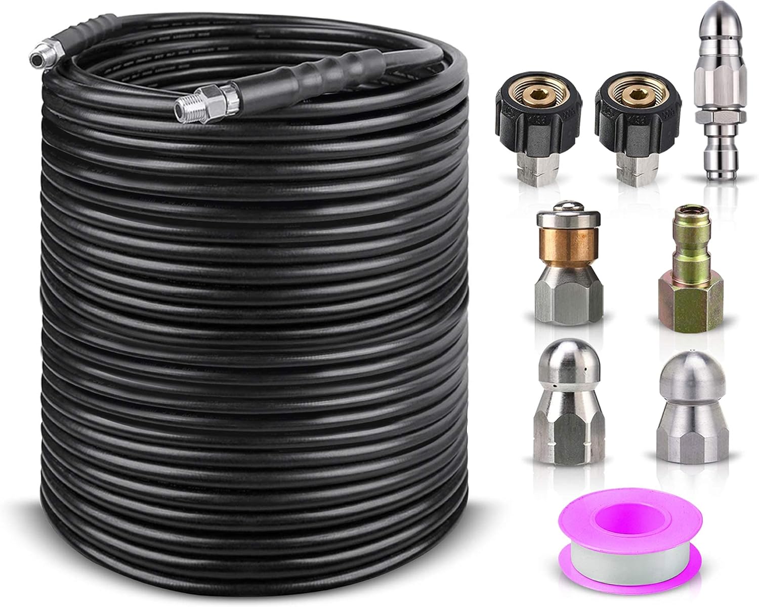 Kit De Jato De Esgoto Para Lavadora De Press o Mangueira De 150 P s kit-de-jato-de-esgoto-para-lavadora-de-press-o-mangueira-de-150-p-s