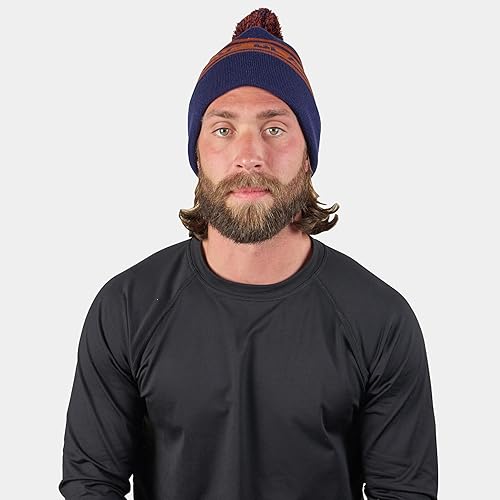 Miniatura 2 de BLACKSTRAP POM - Gorro de punto, 100 % acrílico, tejido fino jacquard, unisex, talla única