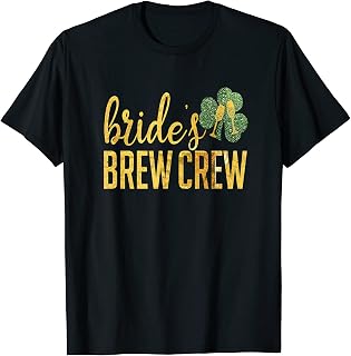 Irish Brides Brew Crew Bridesmaid T-Shirt Wedding T-Shirt