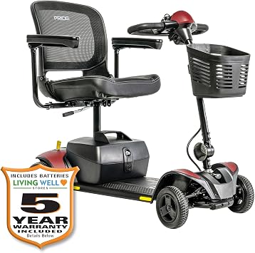 Pride Go Go Elite Traveller 2, 4-Wheel Mobility Scooter, iTurn Technology, 37 Turning Radius, with 5-Year Extended Warr 12 AH Battery