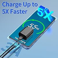 Vista 4 de KASHIMURA USB C Super Fast Charging, 2 Pack 25W PD USB C Power PPS Rapid Charger with 6FT Type C to C Quick Charge Cable for Samsung Galaxy S22 21