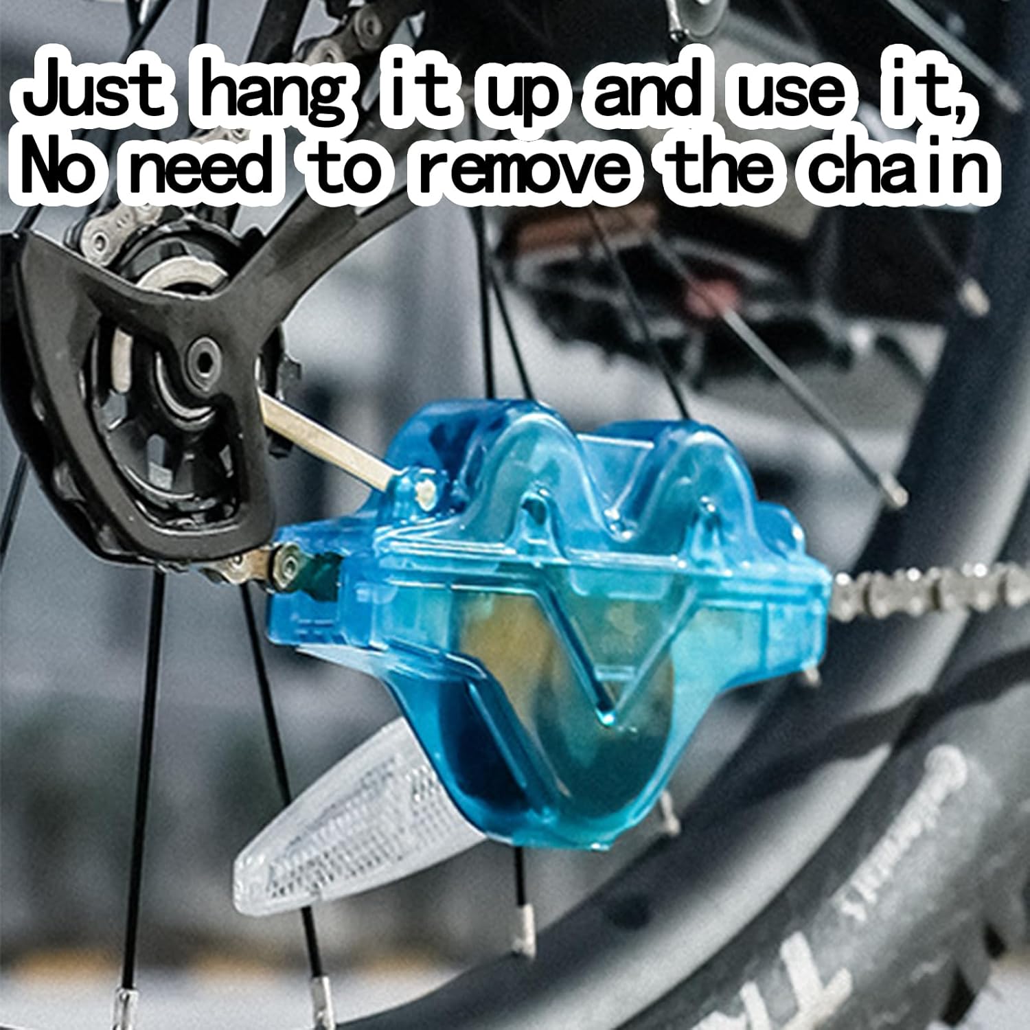 Chain Cleaner Bicycle Portable Bike Chain Cleaner Tool, Effective Chain Maintenance Cleaning Tool for Cycling Chain Cleaning, Easy to Use