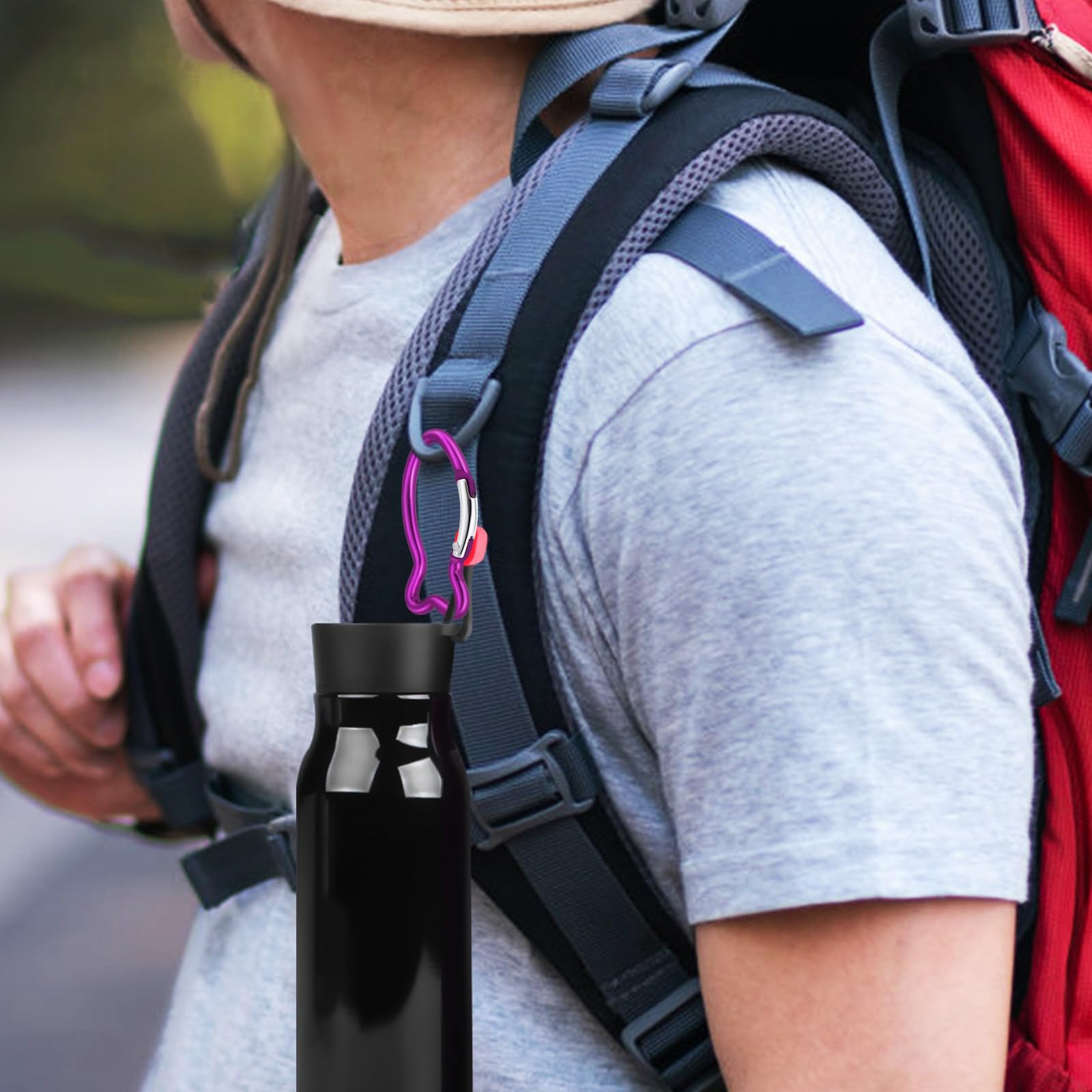 Toddmomy 10 Unidades Mosquetón Gancho a Presión en Forma de Pez de Aluminio para Llaveros y Mochilas, Adecuado para Camping y Uso al Aire Libre, Rápido y Seguro