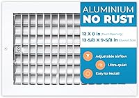 Vista 38 de Cubiertas de ventilación de aire de aluminio de 6 x 4 pulgadas (apertura de conductos) para rejilla de aire acondicionado de pared, cubierta