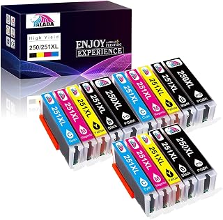 Jalada Compatible Ink Cartridges Replacement for Canon 250 251 XL PGI-250XL CLI-251XL to use with PIXMA MX922 MX920 IX6820 MG5520 MG7520 IP8720 MG6620 MG6320 MG7120 (15 Pack)