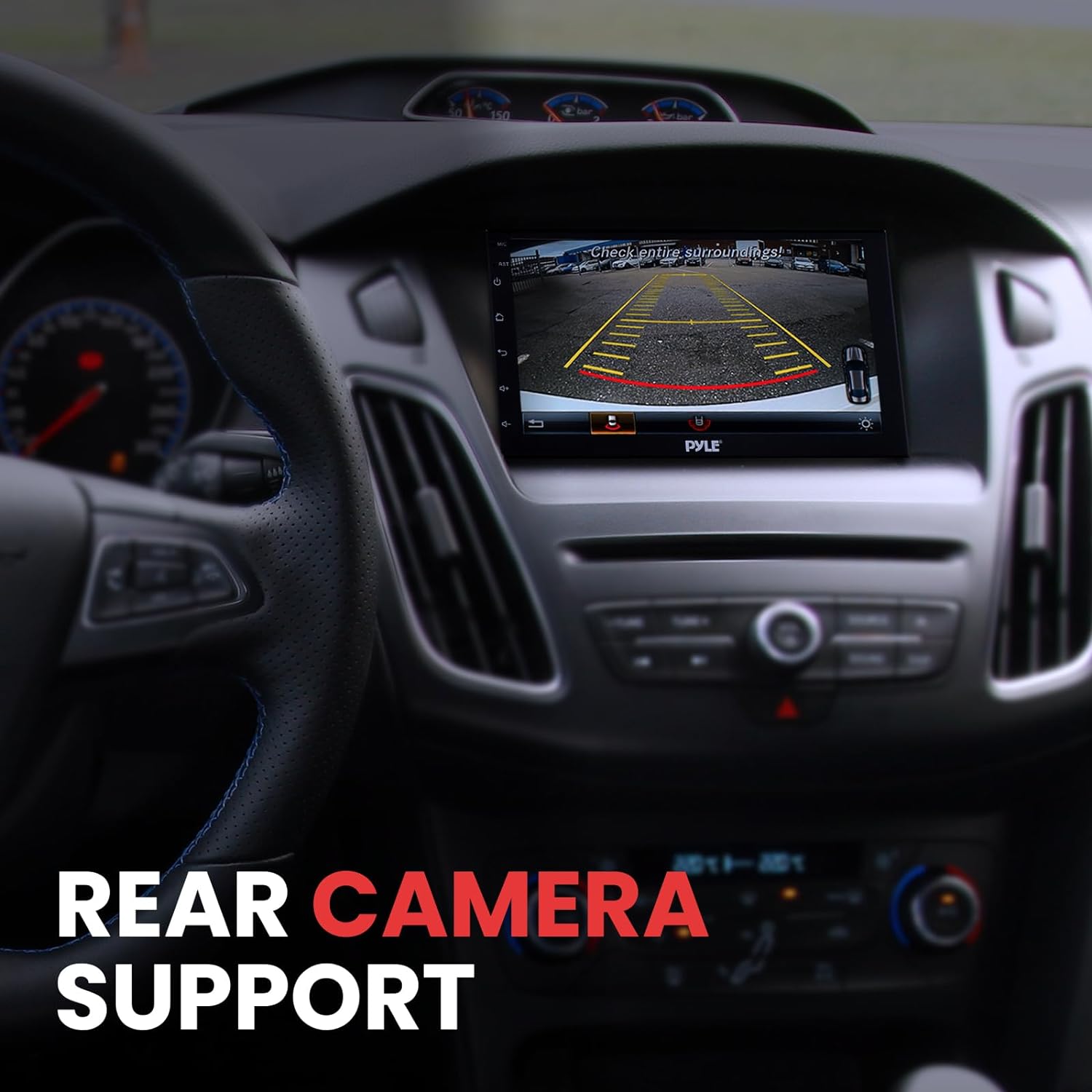Rear Camera Support feature on Pyle Car Stereo