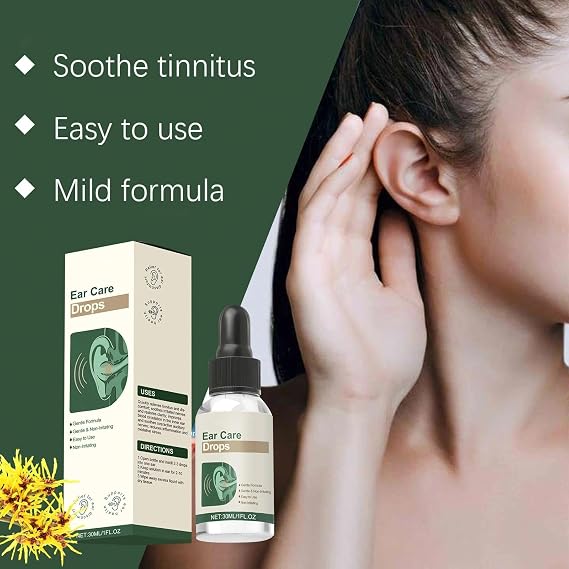 Ear Care Drops for Tinnitus Relief Gentle Natural Extracts Formula to Reduce Ear Ringing Soothe Ear & Irritation for Adult Sensitive Ear Canal Daily Home Ear Care Support
