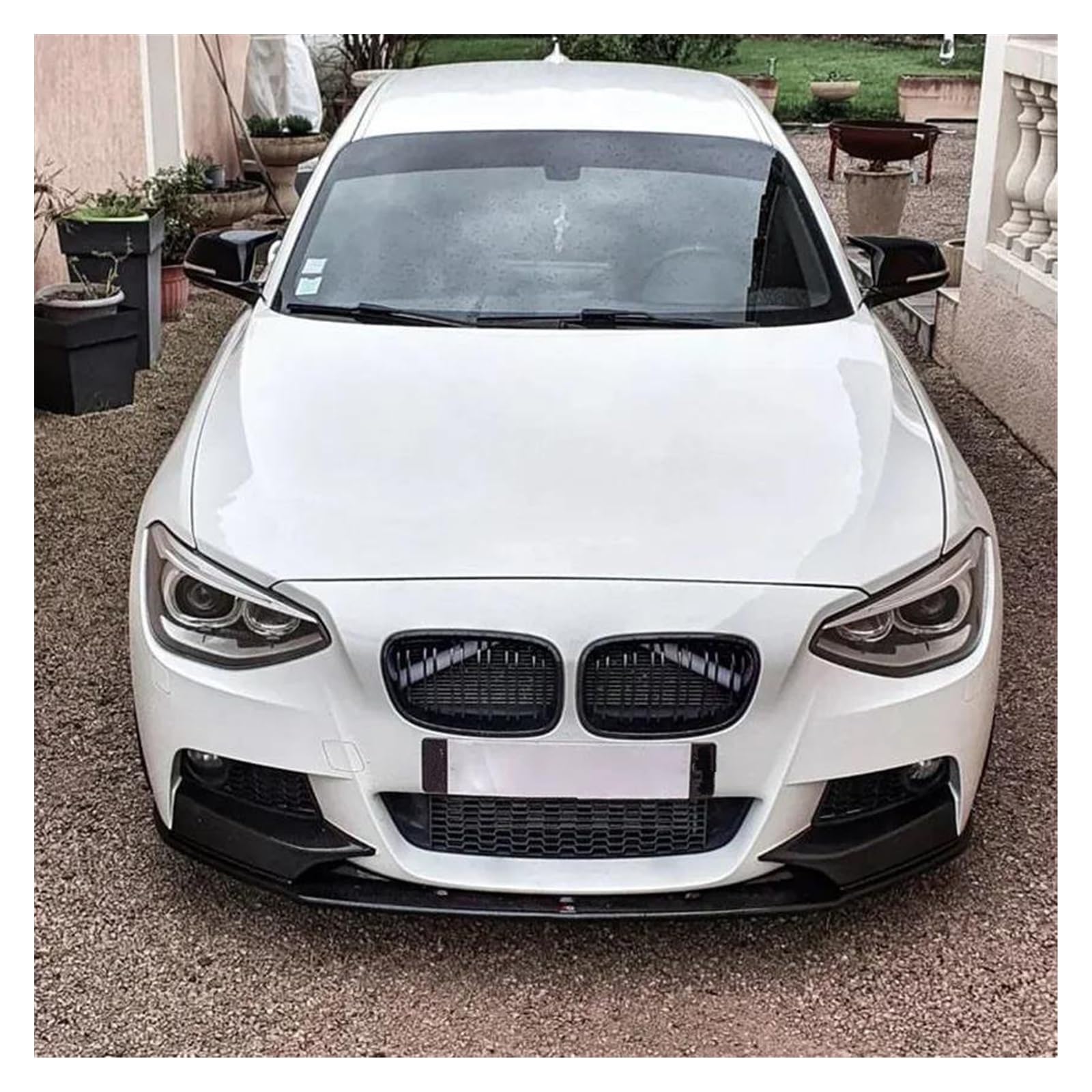 Spoiler Laterali Anteriori In ABS Per BMW Serie 1 F40 M-Sport (120i, 118i, M135i) 2019-2024 – Nero Lucido, Effetto Carbonio, Kit 2 Pezzi Adesivo