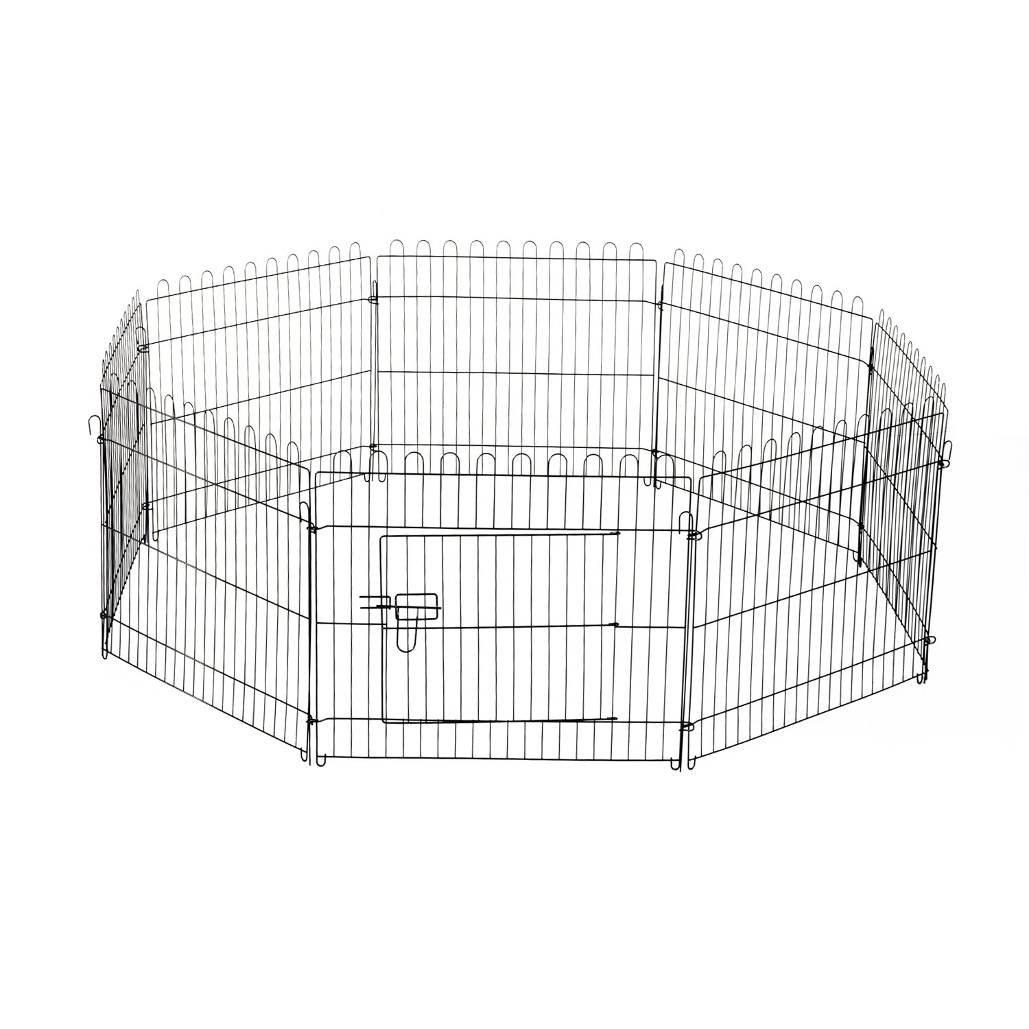 PawHut Parque Perros Jaula Plegable Mascotas Cerca Entrenamiento Cachorros 8 Vallas (71x61cm)