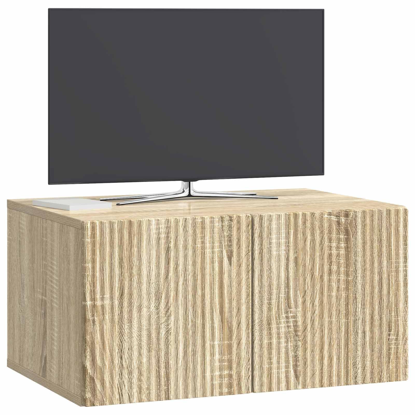 Fengshui Szafka TV montowana na ścianie dąb Sonoma 59,5 x 41 x 30 cm