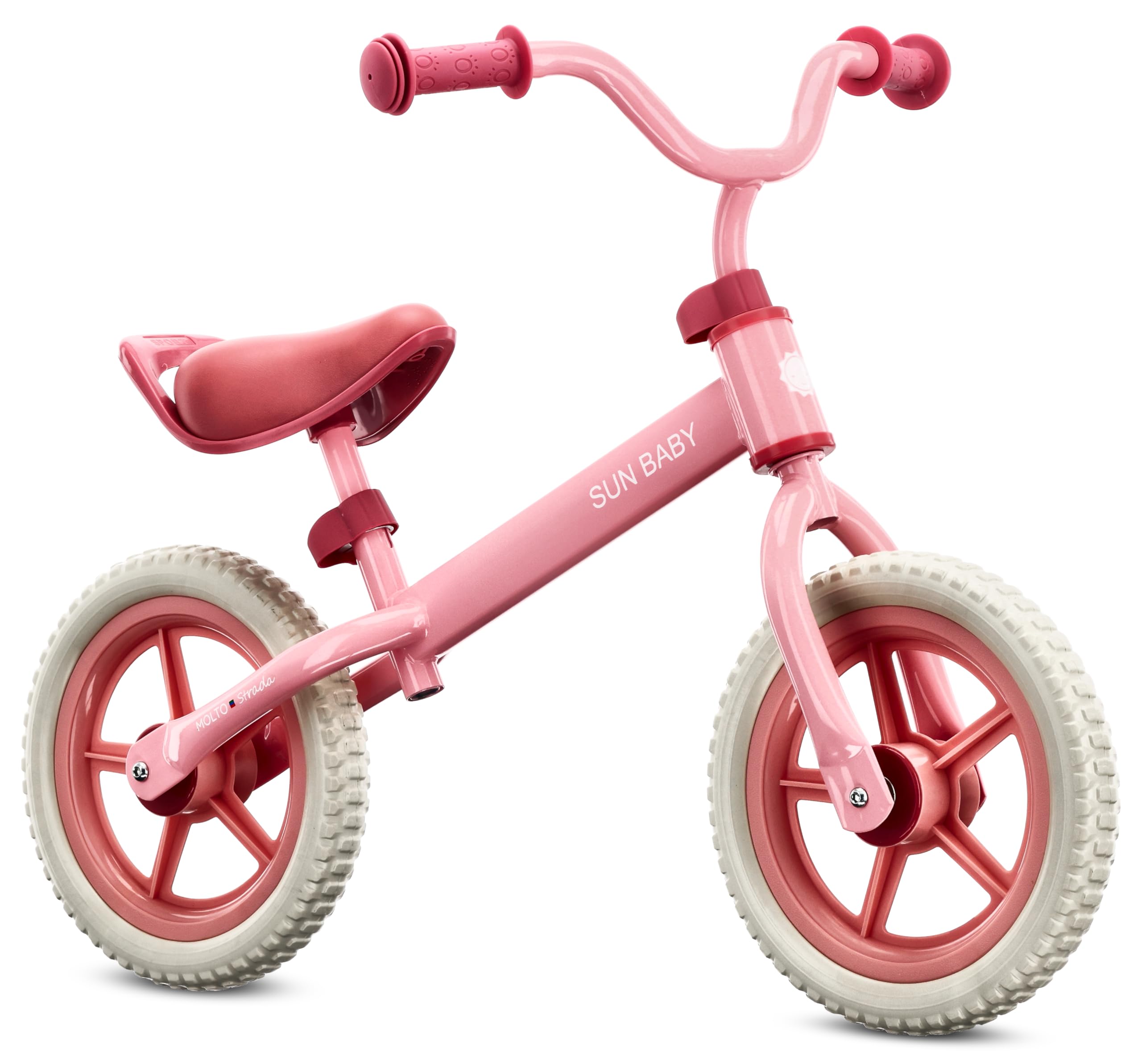 sun baby Molto Strada Bicicleta sin Pedales para Niños 2 Años | máx. 30 kg, Balance Bike, neumáticos de espuma, sillín y manillar ajustables, cuadro de acero