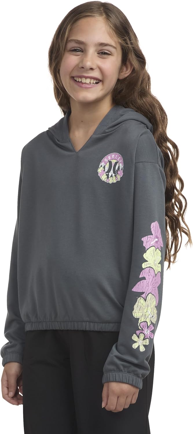 Hurley Girls' Long Sleeve Hooded Top