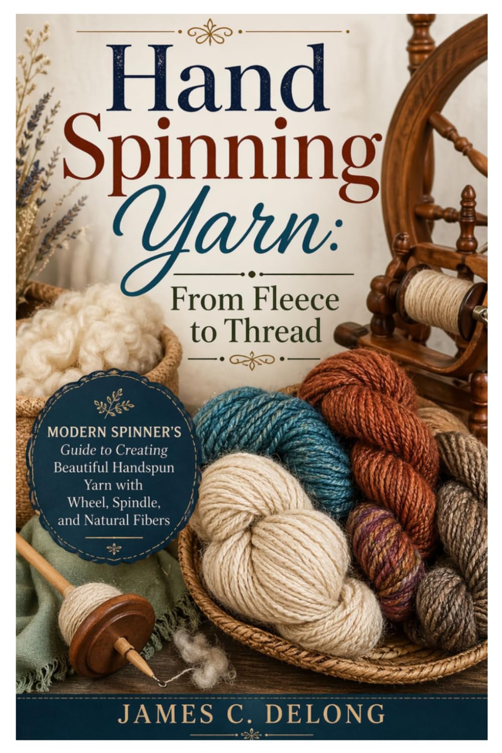Hand Spinning Yarn: From Fleece to Thread: Modern Spinner’s Guide to Creating Beautiful Handspun Yarn with Wheel, Spindle, and Natural Fibers