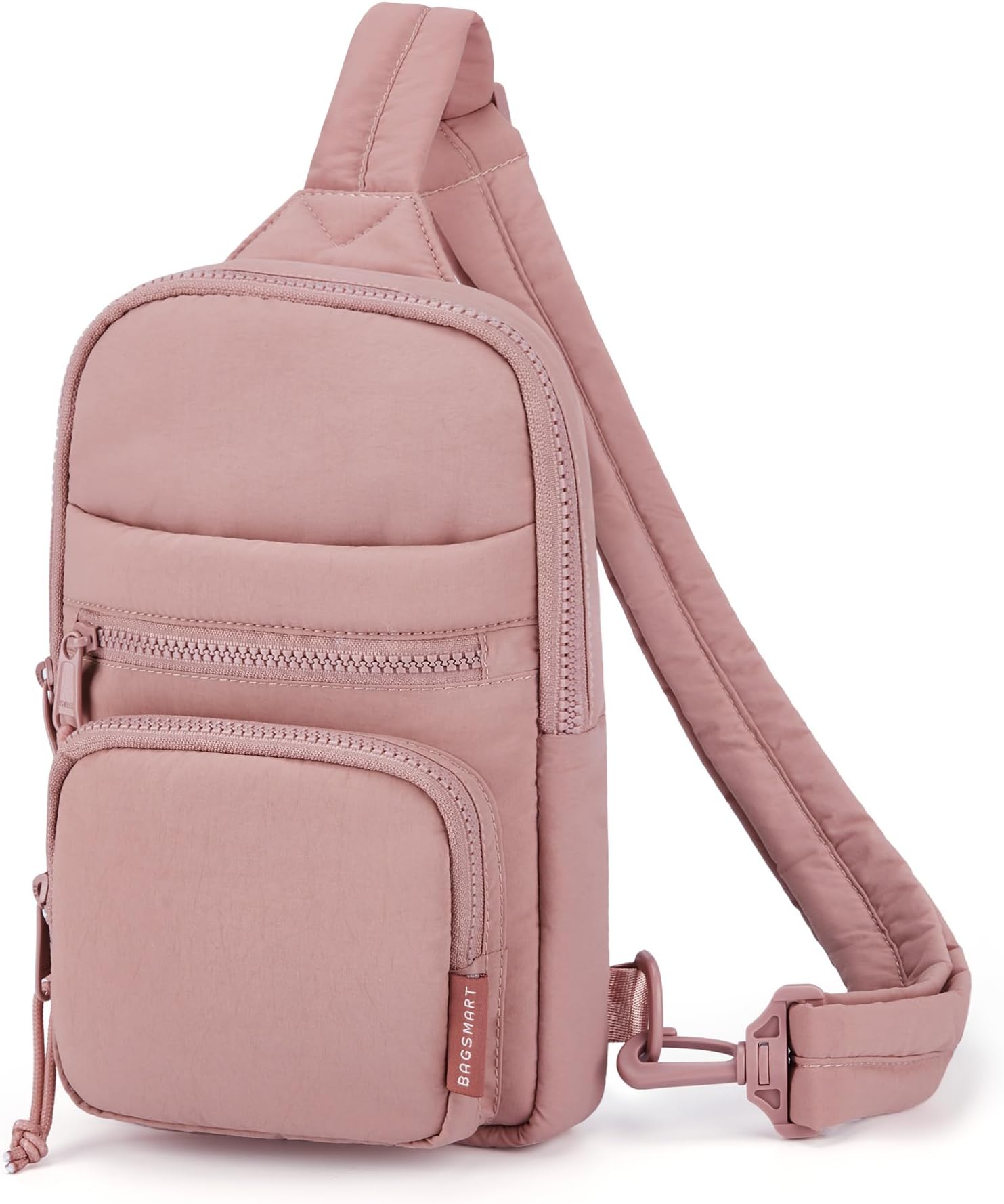 BAGSMART Small Crossbody Sling Bag for Women Puffy Sling Purse Cross Body Bag with Water Bottle Pocket Chest Bag for Travel