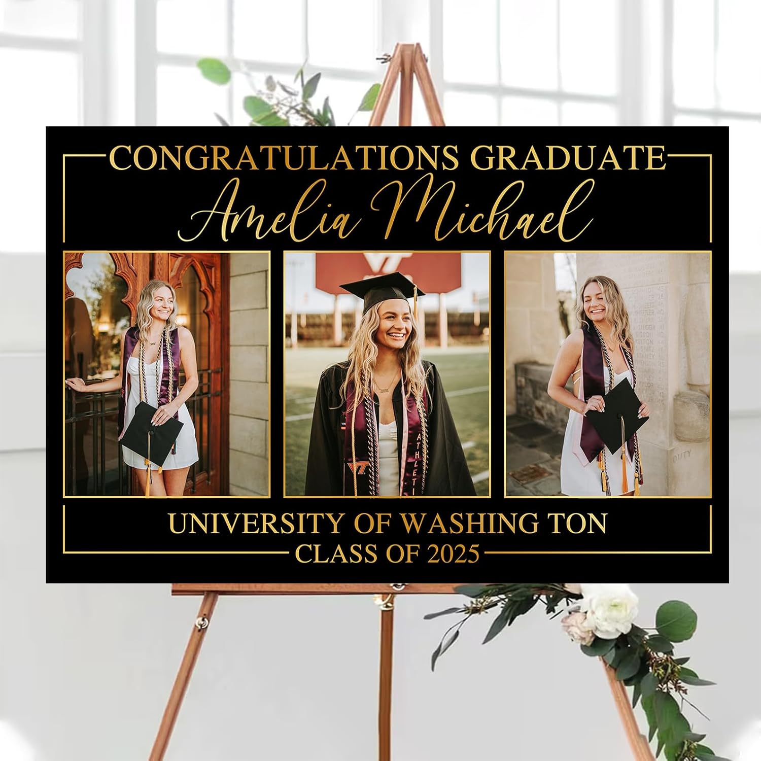 Personalized Graduation Welcome Sign, Graduation Party Welcome Sign with Photo, Class Of 2025, Graduation Yard Sign, Grad Party Decorations 2025, Congratulations Graduate, Grad Sign #9