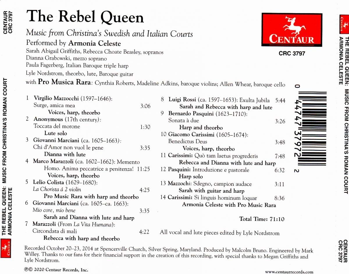 Image secondaire de The Rebel Queen. Musique à la Cour de la Reine Christine de Suède. Armonia Celeste.
