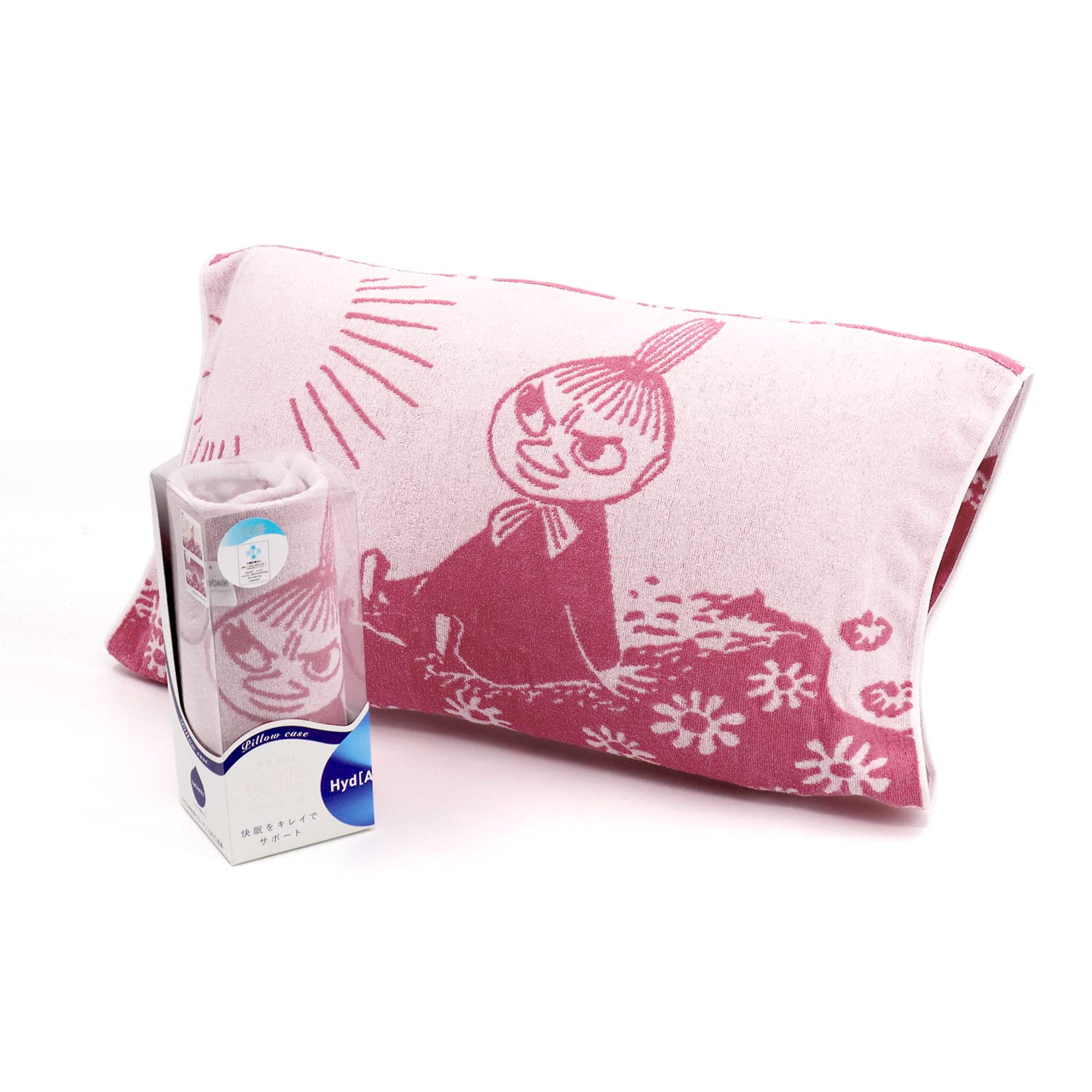 Moomin 47-8287300 Little My Dream Pillow Case, Pink, Towel Museum, Antibacterial, Odor Resistant, Hydro Silver Titanium Treatment
