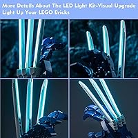 Vista 2 de Kit de luces LED compatible con Lego Wolverine's Adamantium Claws 76250, accesorios de iluminación de bricolaje compatibles con Lego 76250 juego