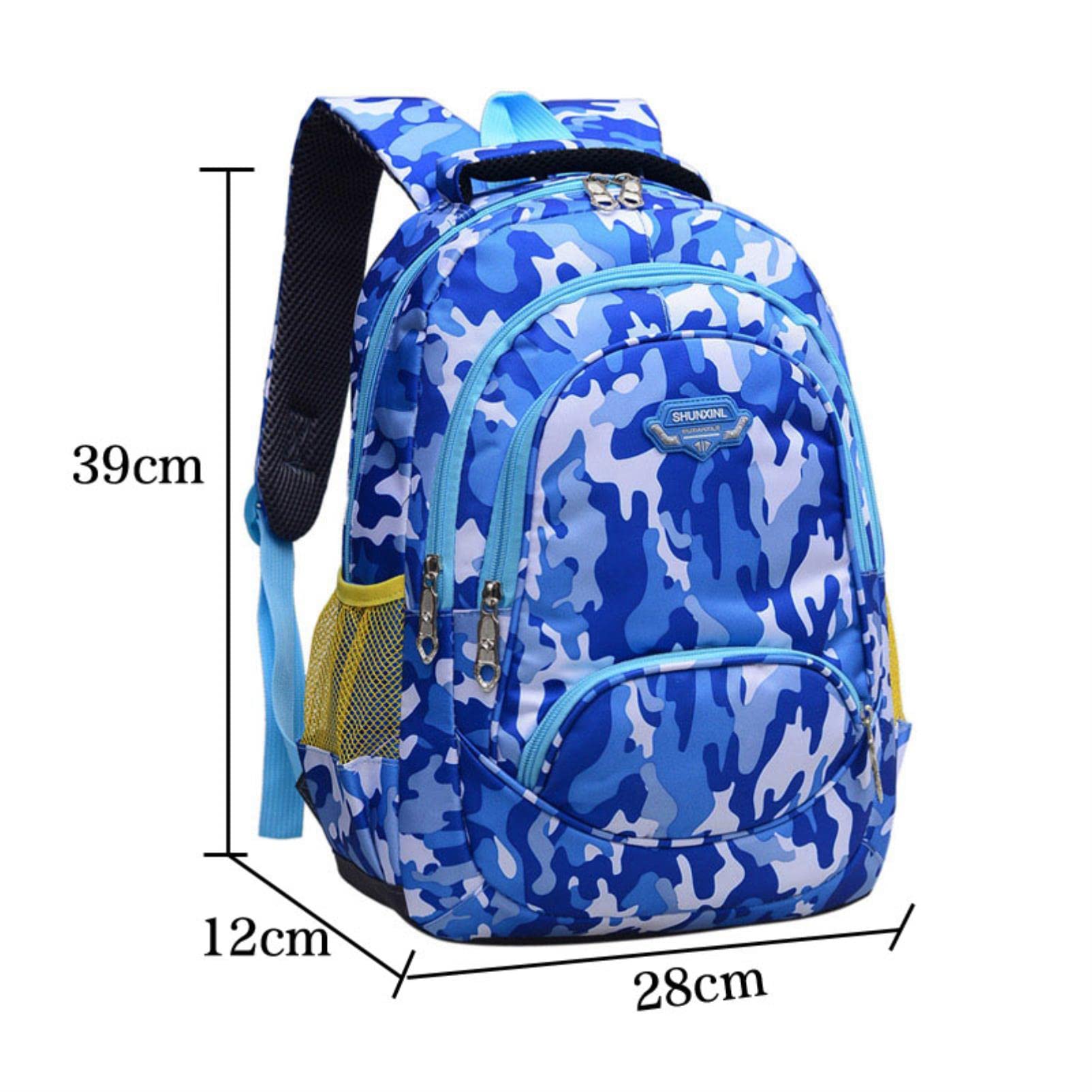 Zaino Scuola Borsa da Scuola in Nylon per Bambini Studente Studente Camouflage School Bag School Travel School School Backpack Teen Boy Small School Bag