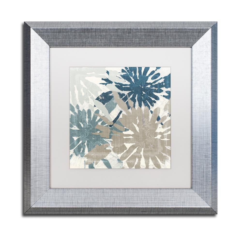 Trademark Fine Art Beach Curry IV White Matted Silver Frame by Color Bakery 11x11