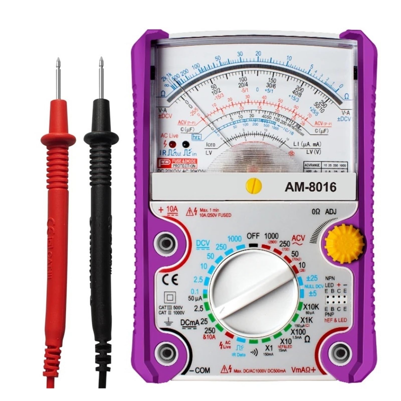 Multimeter 26-Bereich Hochtester | Präziser 26-Bereich-Analogtester, Schaltkreis, klare Skala, sicher for tägliche elektrische Prüfungen