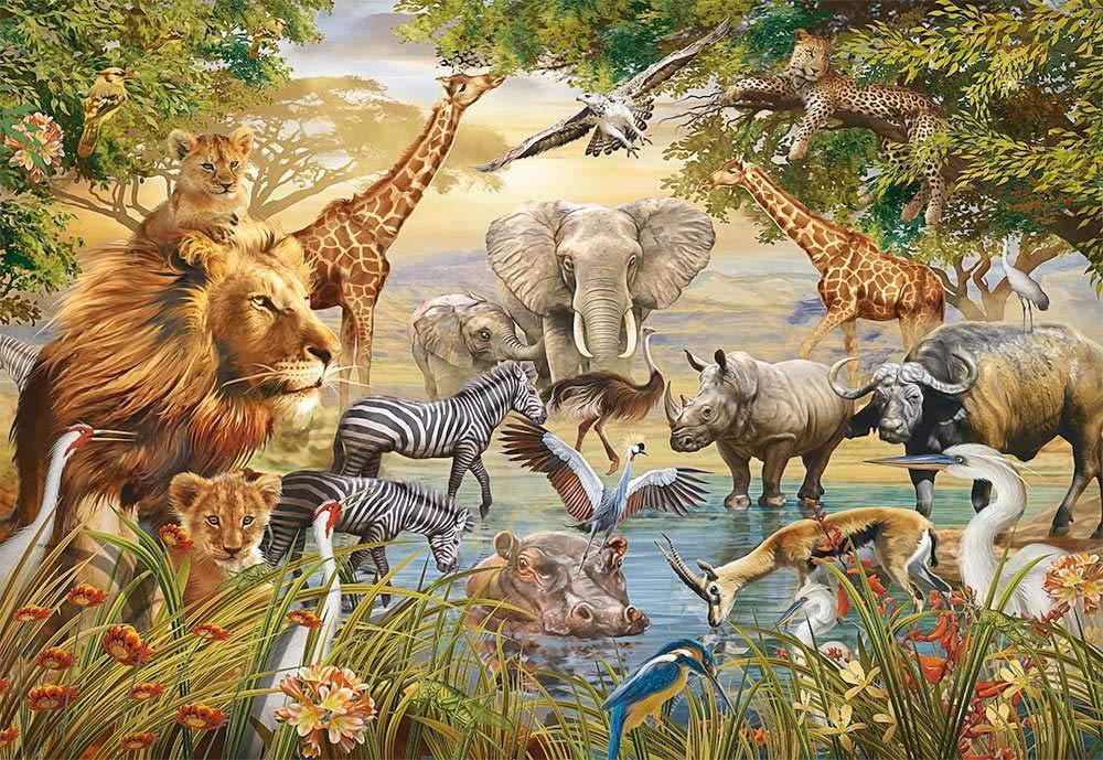 Ravensburger Puzzle 14809 - Am Wasserloch - 500 Teile