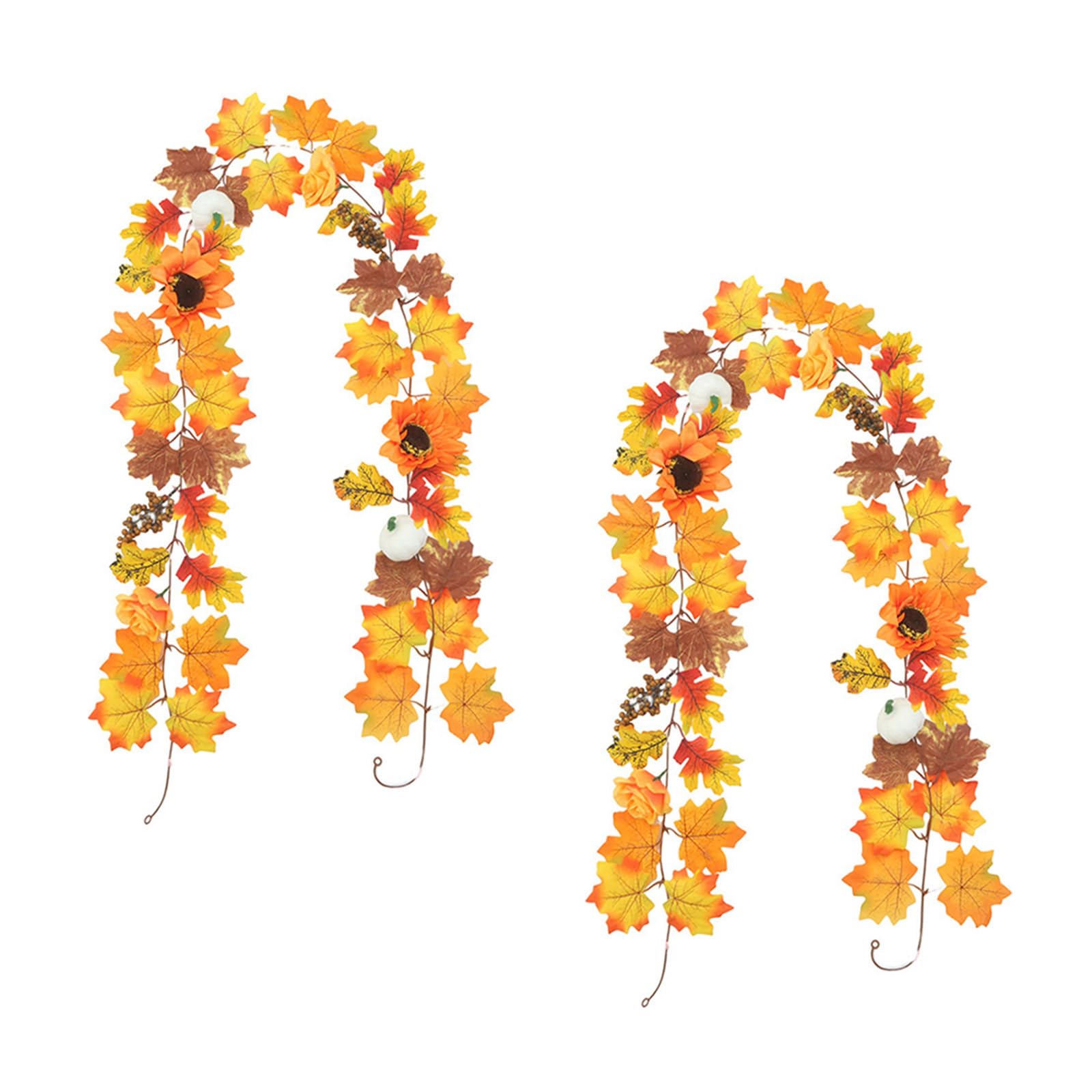 Buxuaaaa Fall Maples Wreath Artificial Autumn Foliages Hanging Decoration for Indoors Outdoor Home Seasonal Party Decors Fall Maples Wreath
