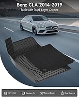 Vista 60 de 3W Alfombrillas de suelo aptas para Benz E-Class 2017-2023 TPE para todo tipo de clima, ajuste personalizado para E300, E320, E400, E350, E63, E550