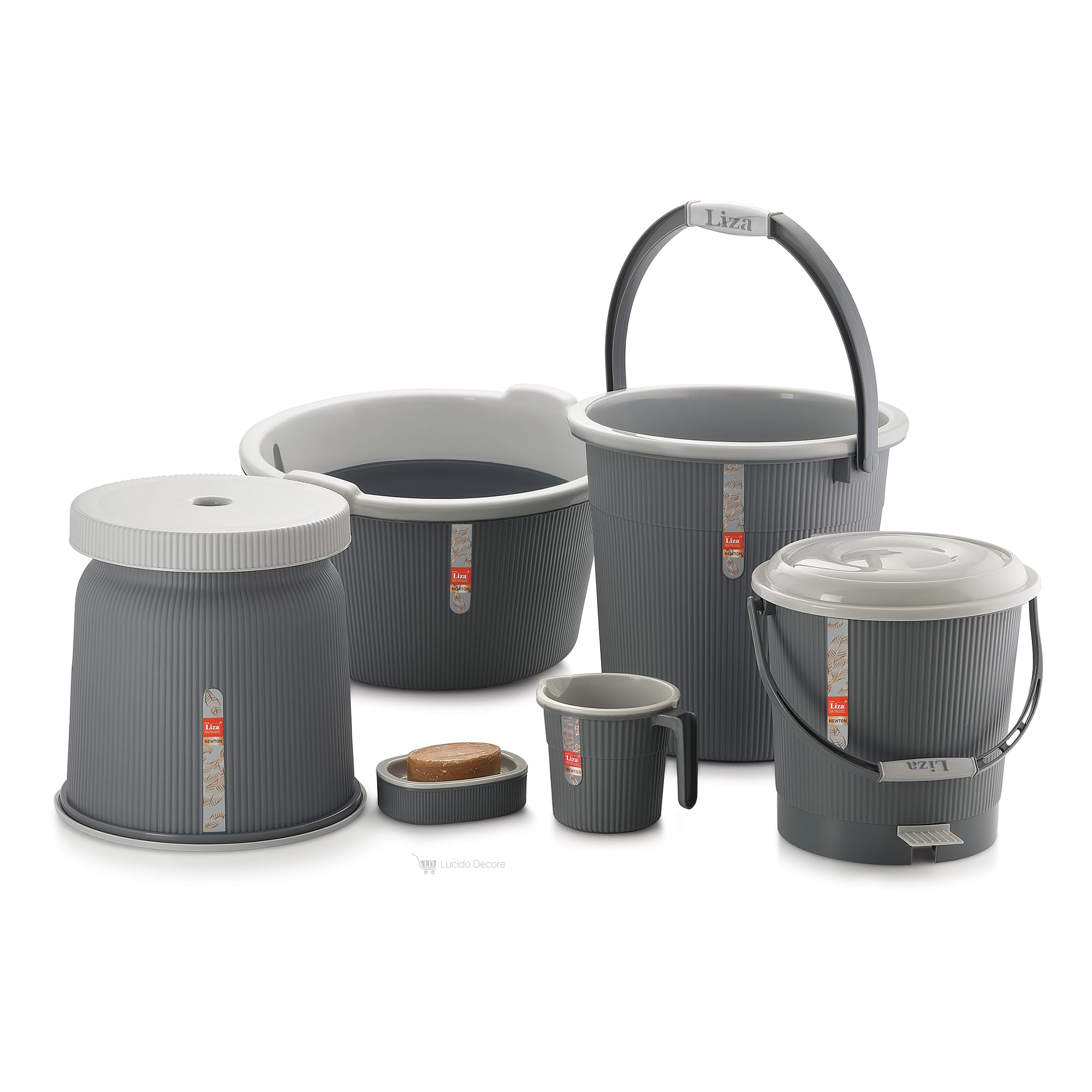 Modern Dark Grey Bathroom Set - 11 Piece Combo -15 Modern Dark Grey Bathroom Set - 11 Piece Combo -15