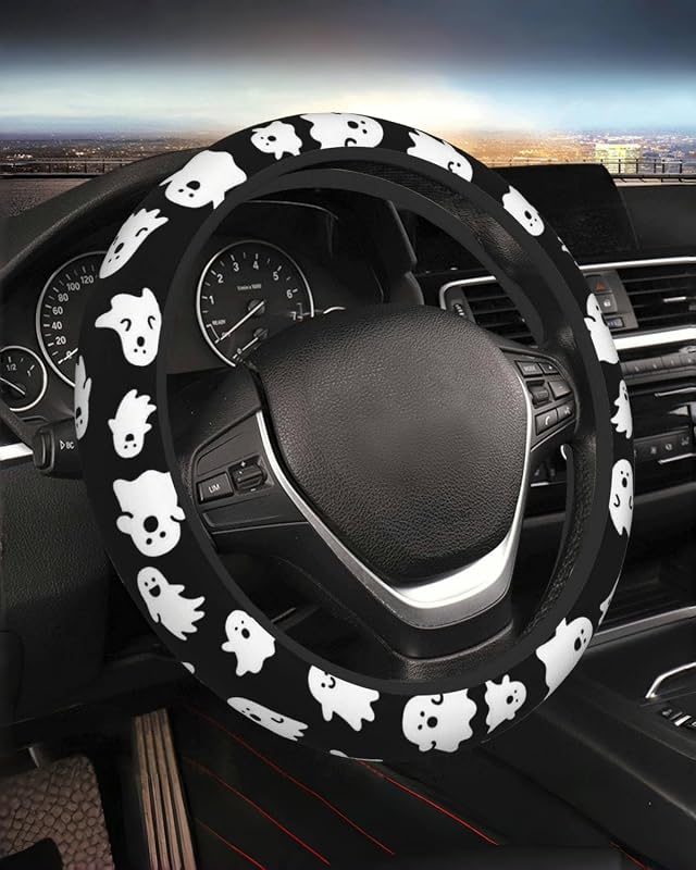 Capa para Volante em Neoprene KWSAAHU Ghost para Carro, SUV, Van e Caminhão — 36,8 a 39,4 cm