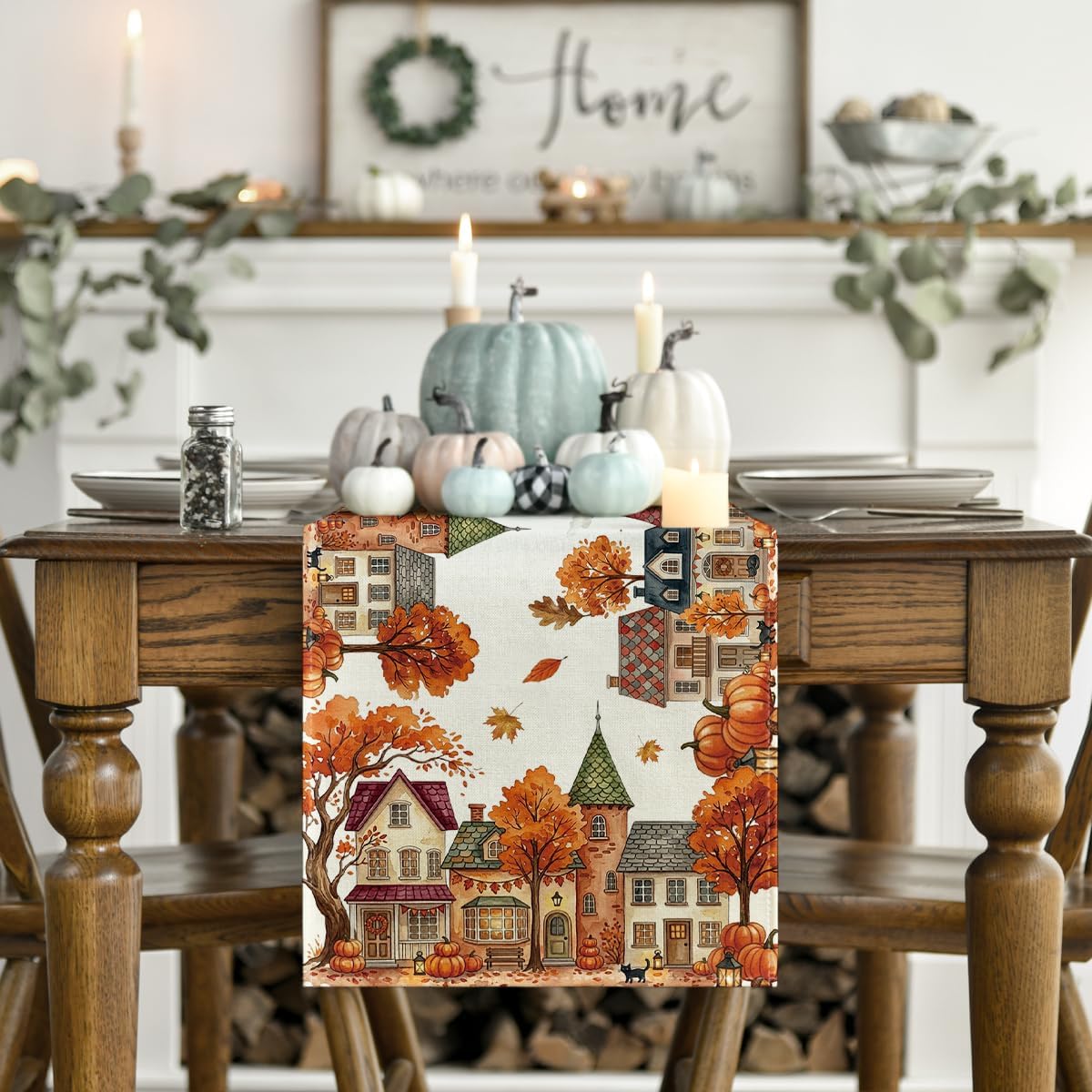 Artoid Mode 210 GSM Fall Table Runner Home Party Decor 13x72 Inch