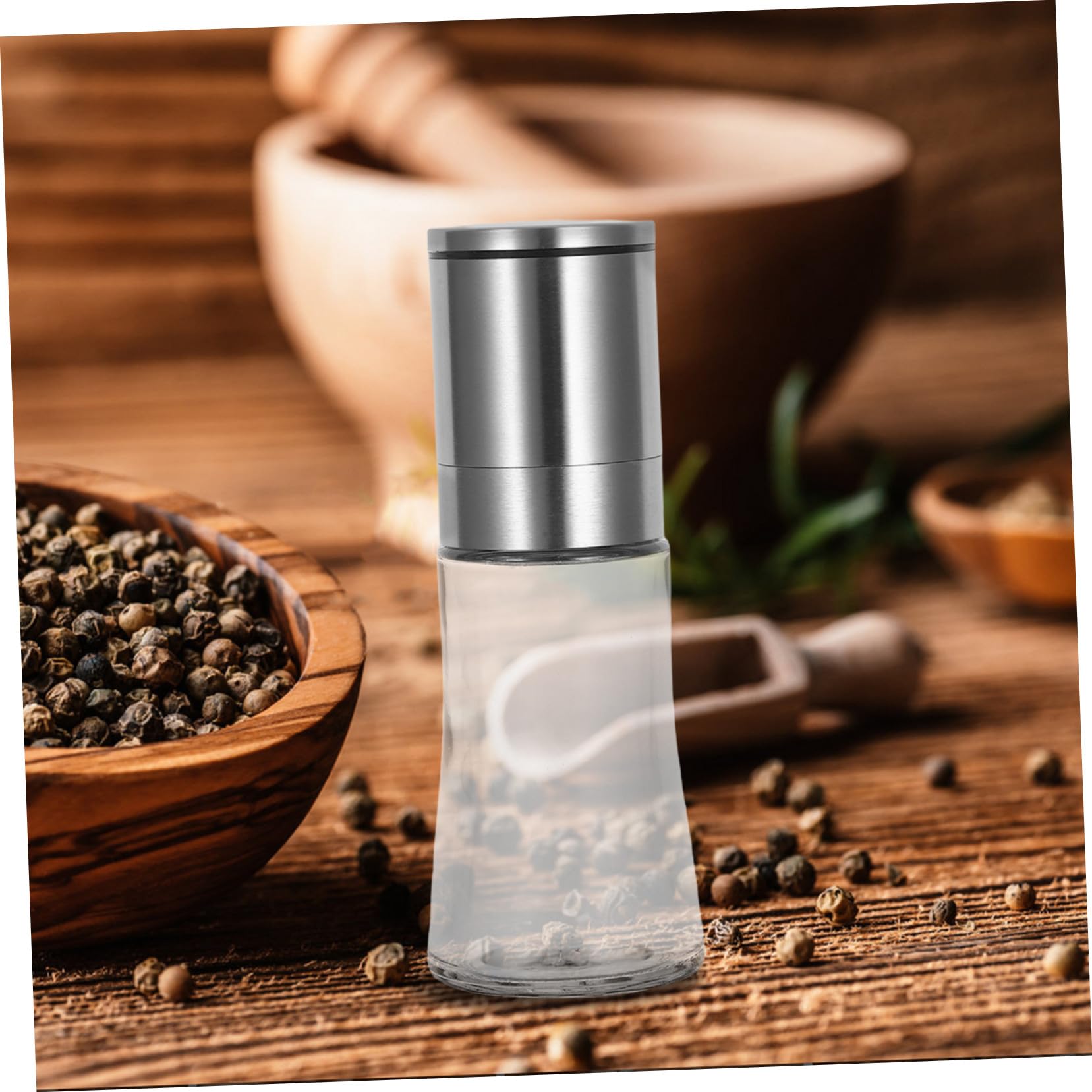 Sosoport 2pezzi Macina Pepe Manuale in Acciaio Inox Macina Ricaricabile per Cucina Accessori per Spezie e Viaggi