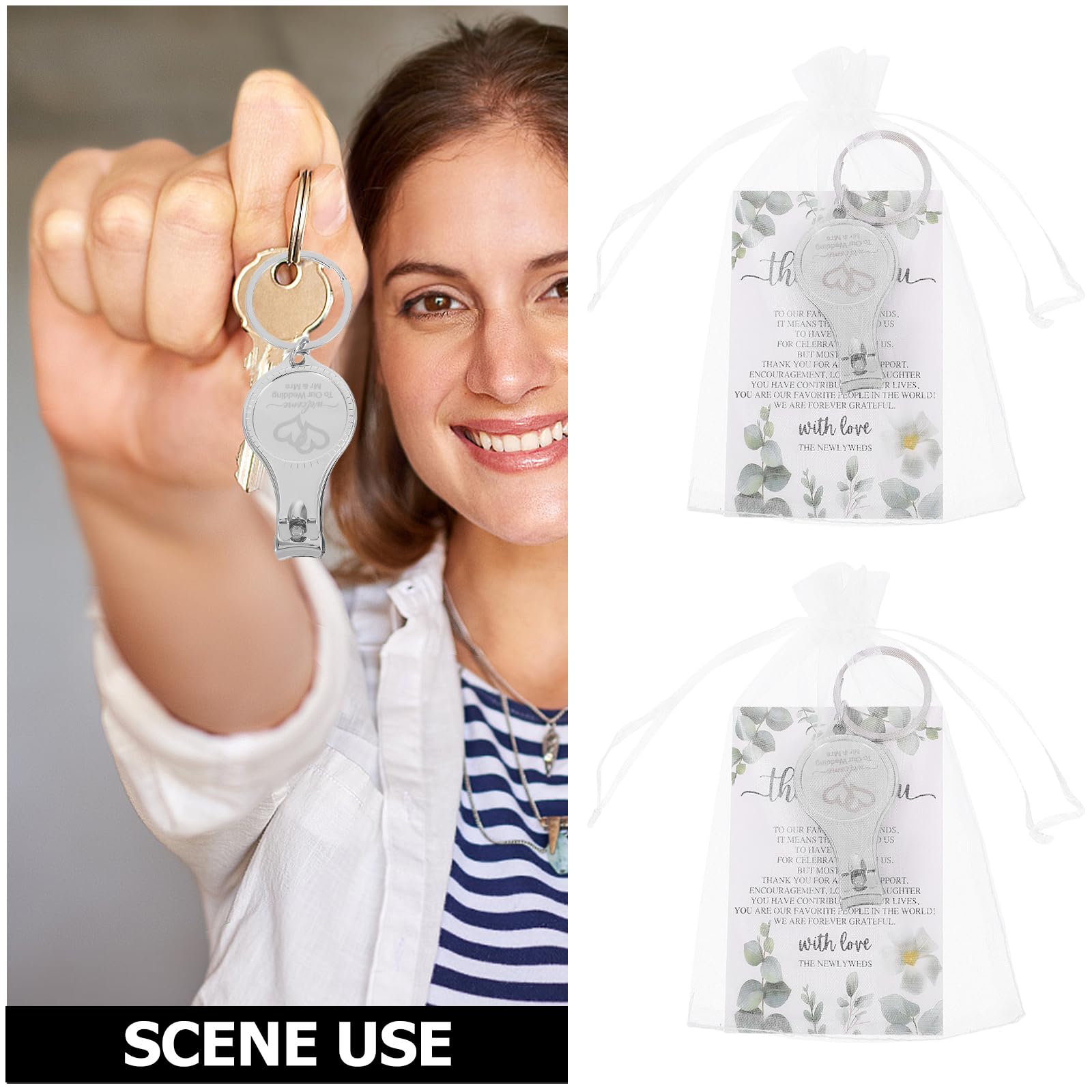 iplusmile 25 pièces Coffret Coupe-ongles Inox Compact avec Décapsuleur Porte-clés Outil Multifonction Portable pour Camping Randonnée et Usage Quotidien