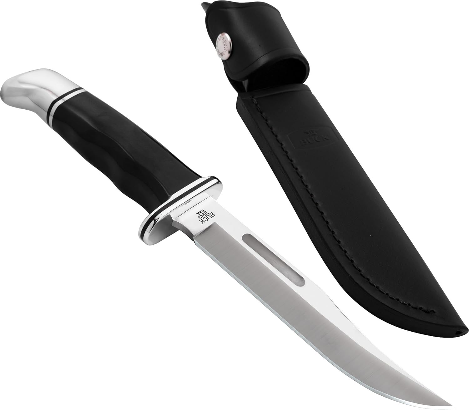 Buck Knives 119 Special Fixed Blade Knife with Leather Sheath - Black Handle : Tactical Folding Knives : Sports & Outdoors