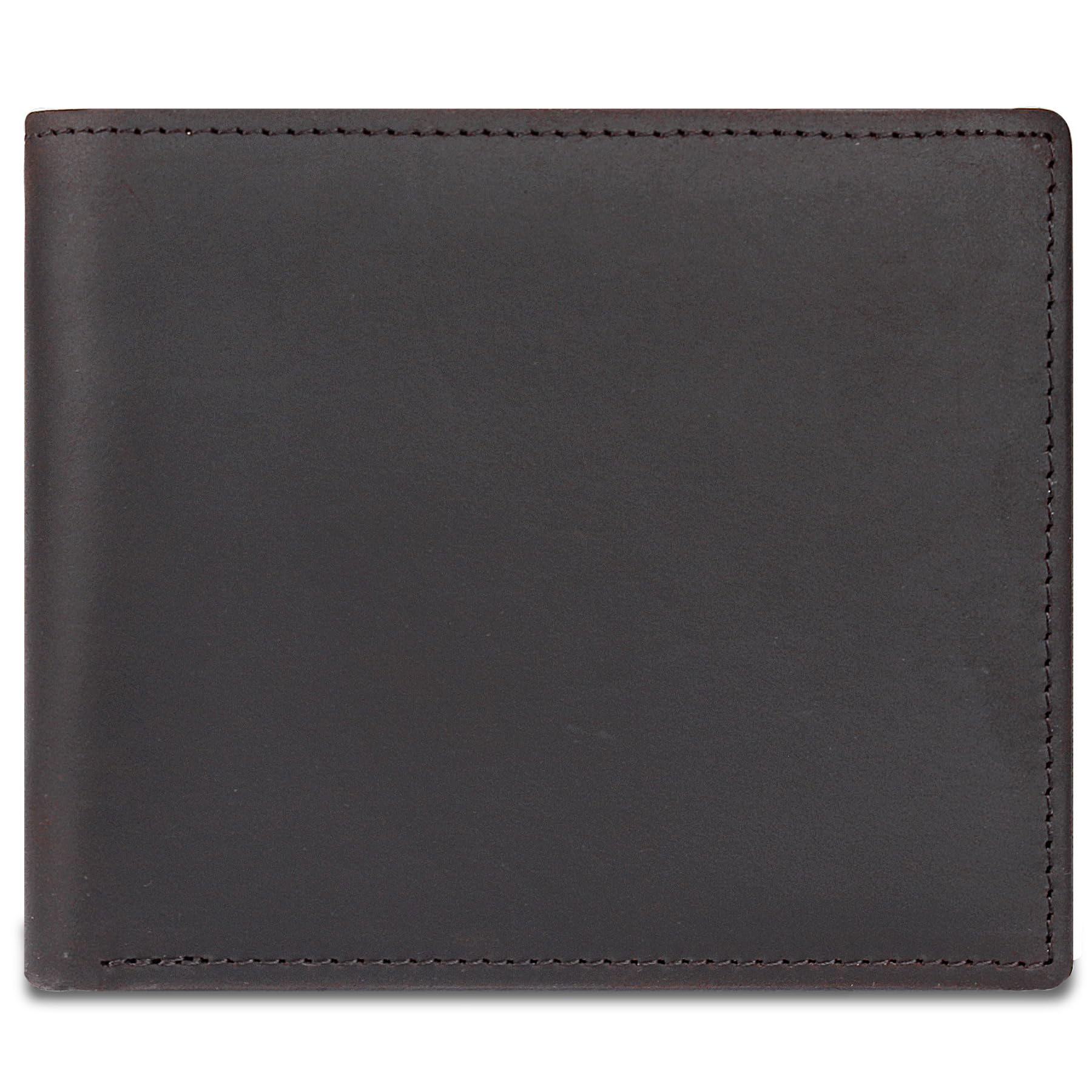 Plinvo Real Leather Wallet for Men RFID Blocking Bifold 12 Card Slots 2 ID Windows Full Grain Vintage Coffee (Coffee)