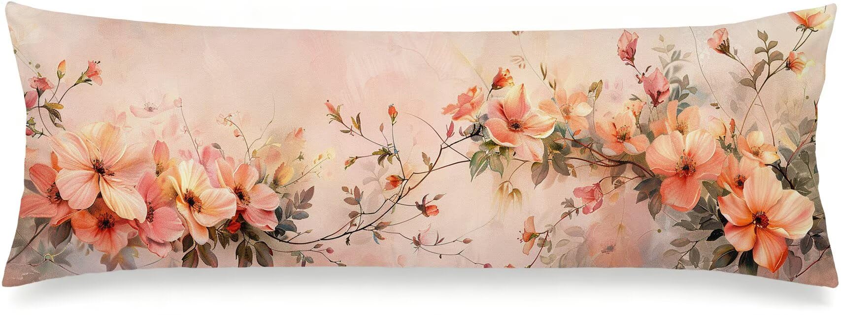Poszewka na poduszkę Długość 50x150cm, Aksamit, Kwiat Różowy, m-163